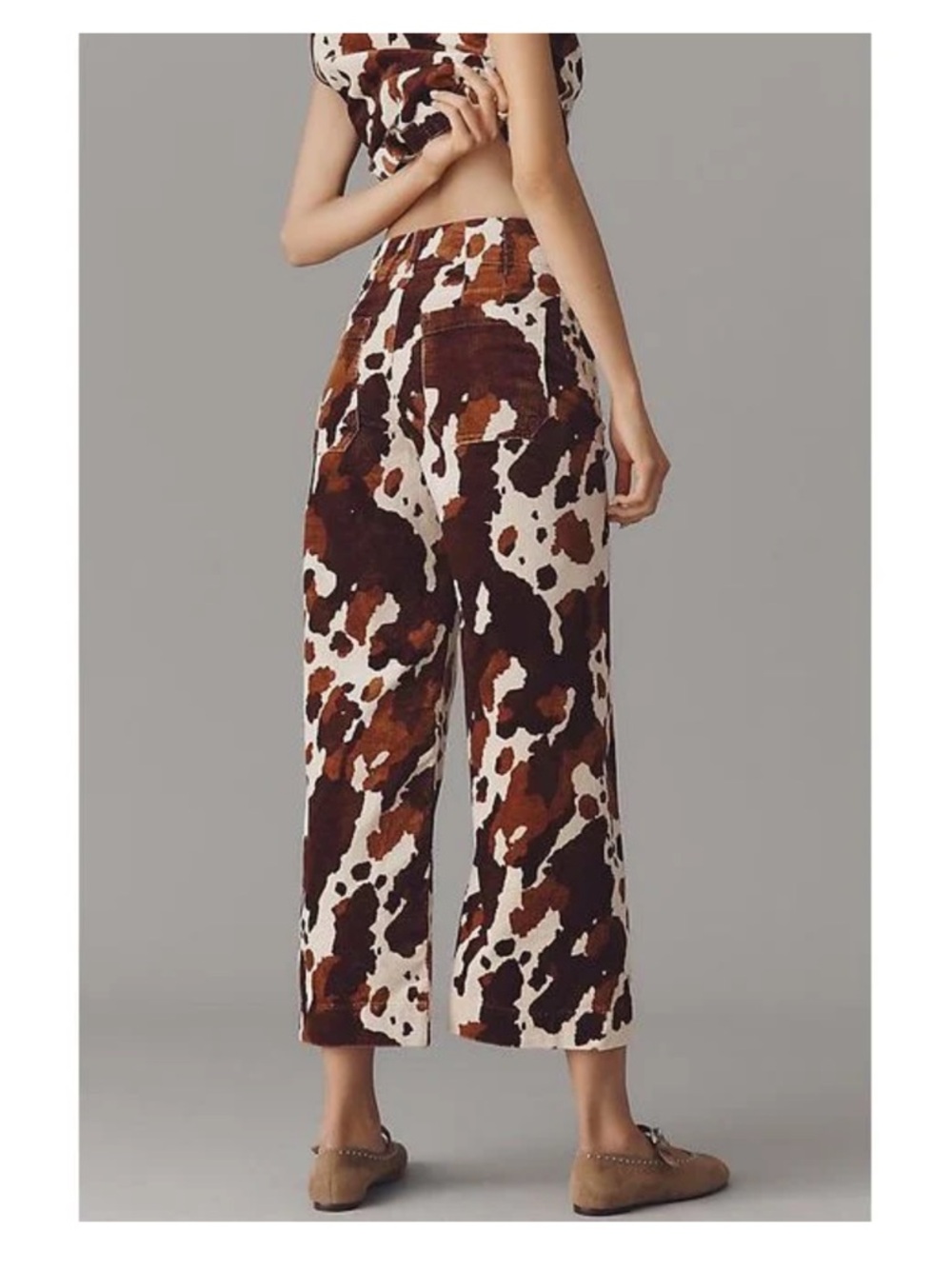 Anthro/Maeve Colette in Cow Print Corduroy - Picture 2 of 6